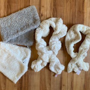 Juniors grey, white & sequined scarves bundle